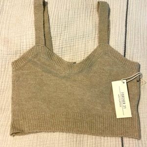 Crop sweater tank.